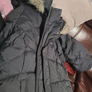 Long hooded Columbia coat